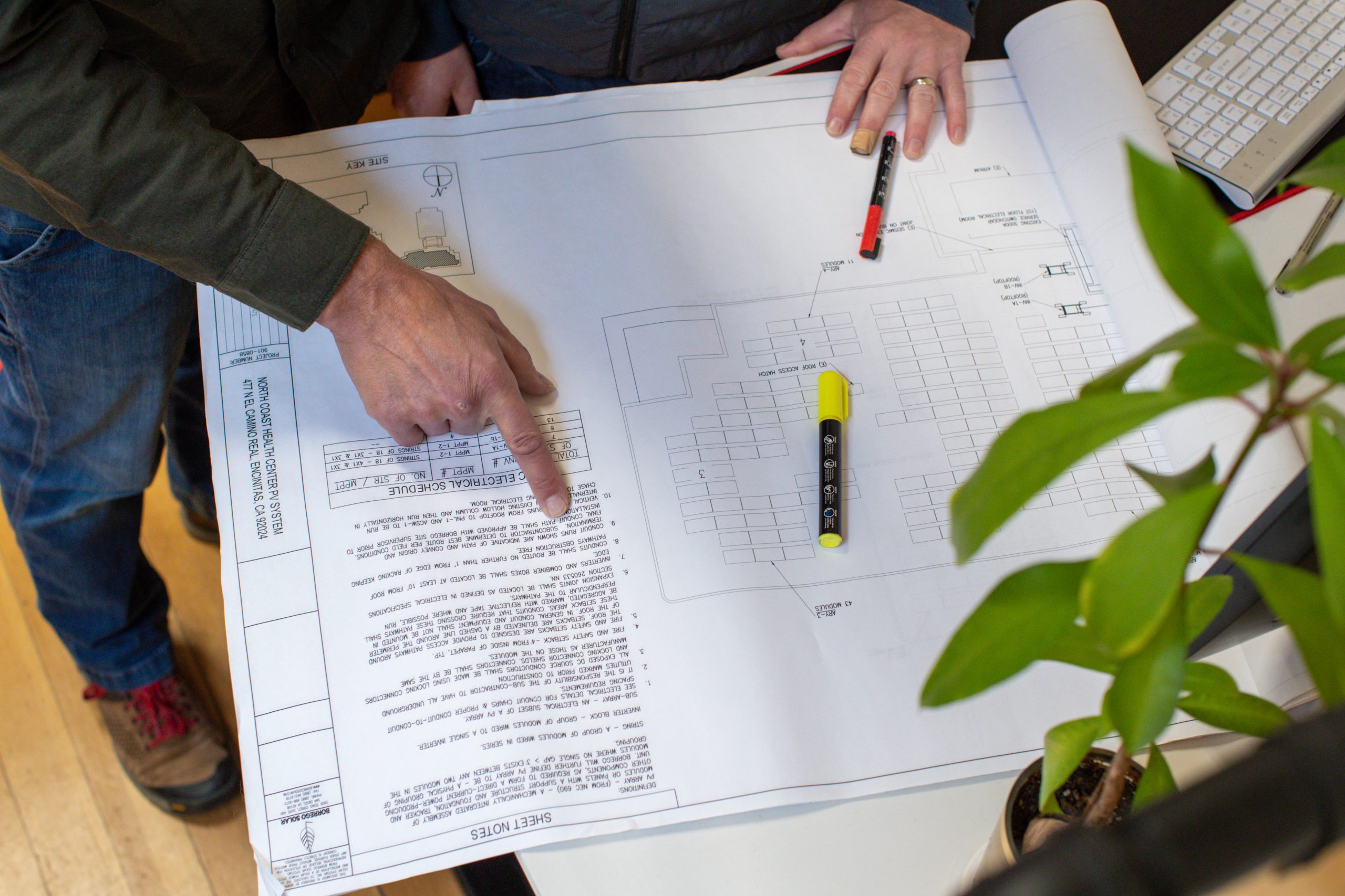 Mayfield engineer reviewing project documentation